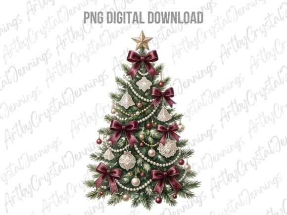 Download Vintage Holiday Christmas Tree PNG - Christmas tree Collection
