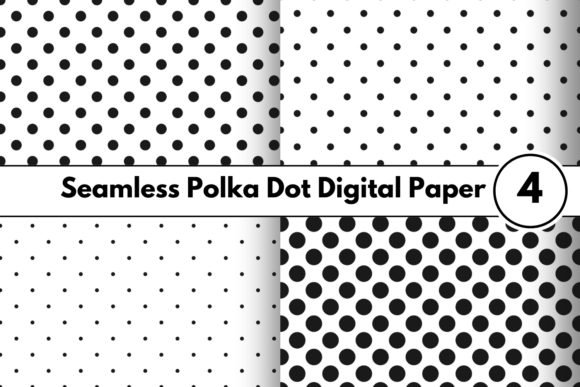 Download Black Polka Dot Seamless Digital Paper - Digital paper Collection