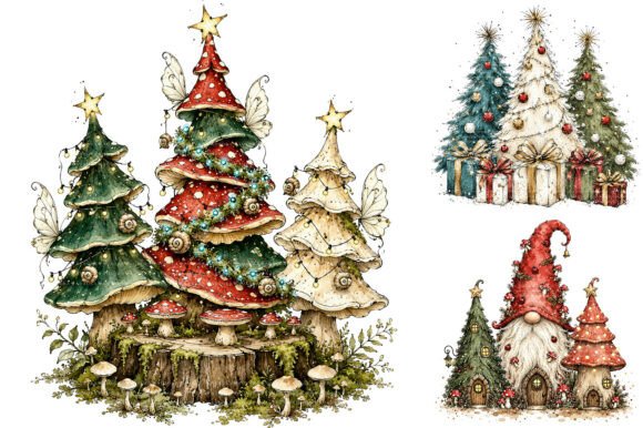 Download Watercolor Christmas Tree Clipart Bundle - Christmas tree Collection