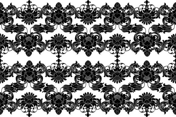 Download Seamless Black Lace Vector Baroque - Baroque Collection