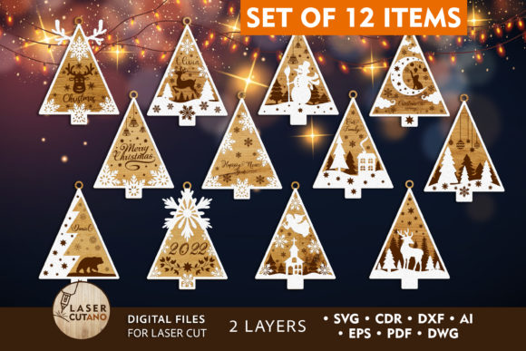 Download CHRISTMAS TREES Bundle for Any DIY Craft - Christmas tree Collection
