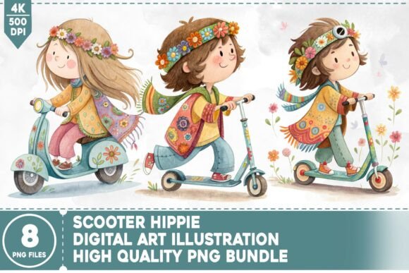 Download Scooter Hippie PNG Bundle - Hippie png Collection