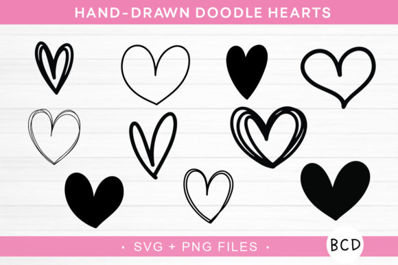 Download Doodle Hearts SVG - Hand-drawn Hearts - Premium Resources