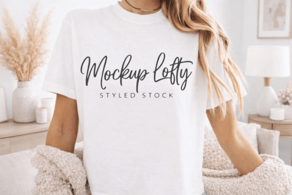 Download Comfort Colors 3023CL White Shirt Mockup - White Collection